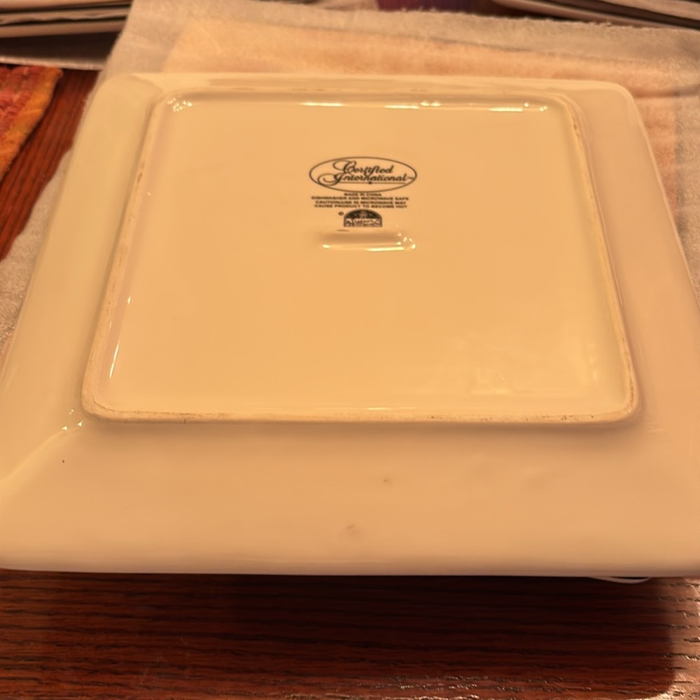 Certified International 10-1/2” Susan Winget Square Rooster Plate - Picture 3 of 3
